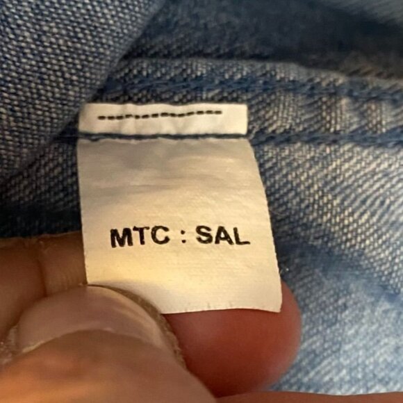 Coca-Cola Mens Chambray Shirt Large Long Sleeve Button Down - Picture 5 of 9